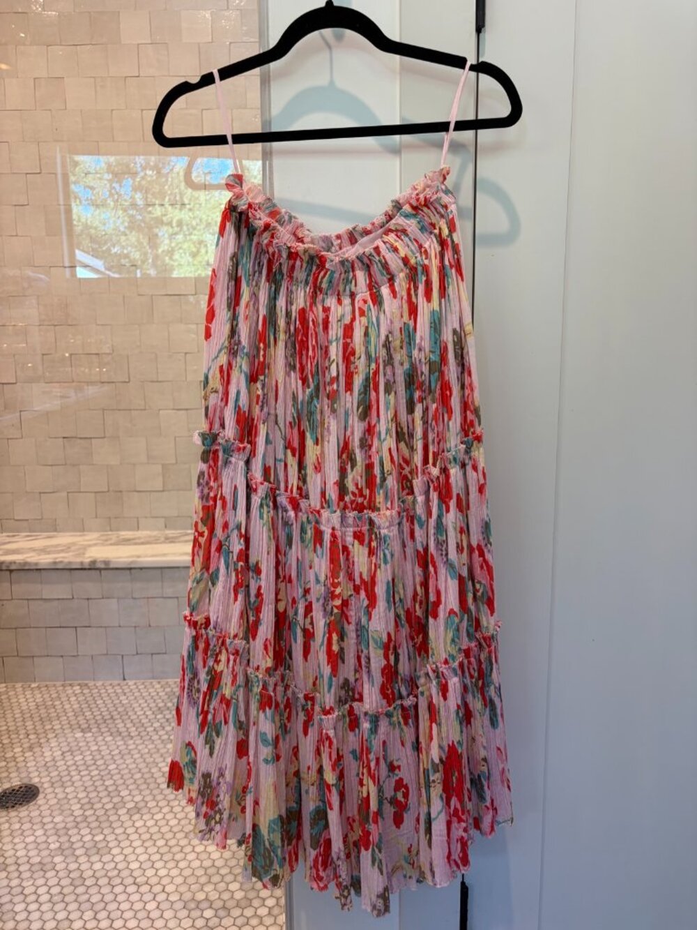Sea New York Pink Floral Tiered Midi Dress / Skirt Size S - Sea NY